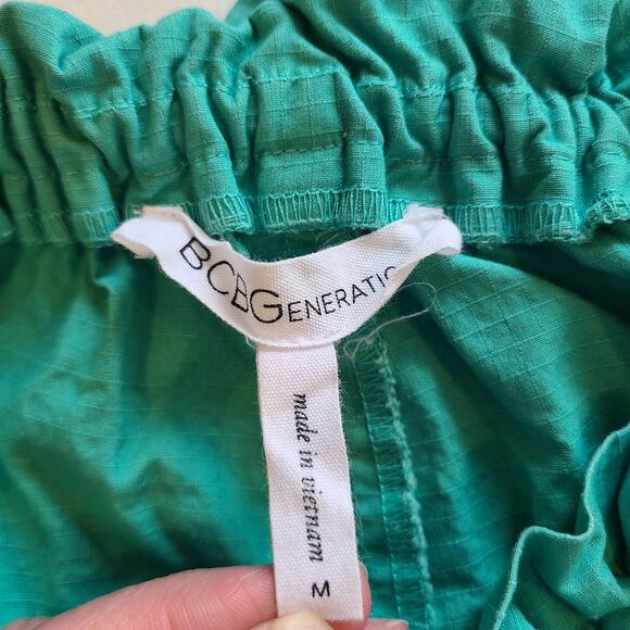 BCBGeneration Paper Bag Shorts Drawstring Teal Womens M Comfort Beachy Gorpcore - Picture 4 of 9